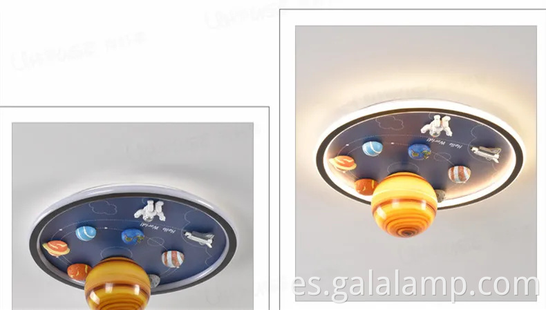 Lámpara de techo LED creativa de astronautas para niños de los niños